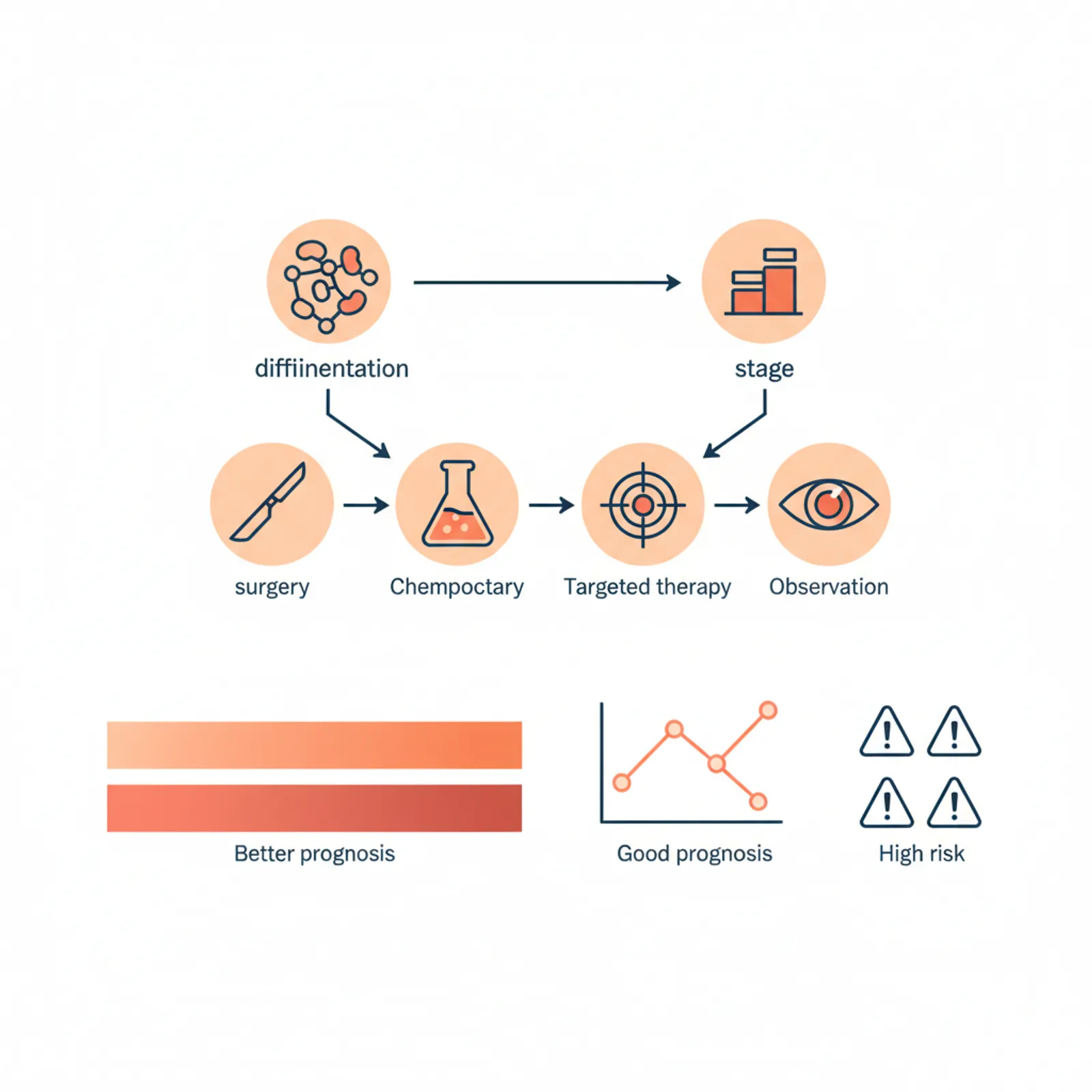Влияние степени дифференцировки и стадии на прогноз и лечение